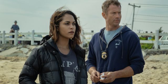 'Hightown': Monica Raymund as Jackie Quiñones and James Badge Dale as Detective Ray Abruzzo