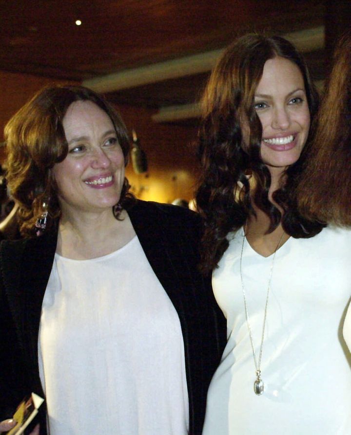 Angelina Jolie, right, and her mother Marcheline Bertrand, at a film premiere in Los Angeles in 2001.