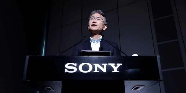 Kenichiro Yoshida, chief executive officer of Sony Corp., speaks during a news conference during the company's Technology Day in Tokyo, Japan. The company recently revealed that it saw some positive financial impacts from the coronavirus pandemic.