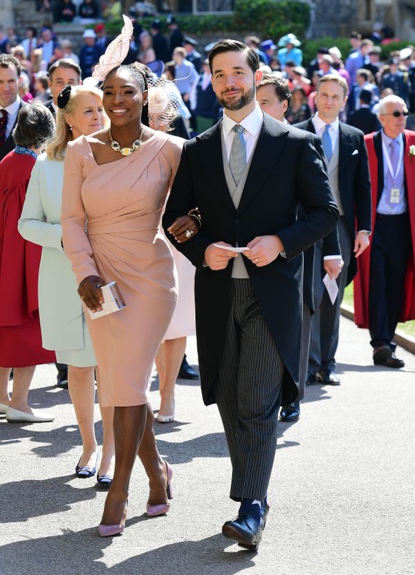 Serena Williams and her husband, Alexis Ohanian, arrive for the wedding ceremony.&nbsp;