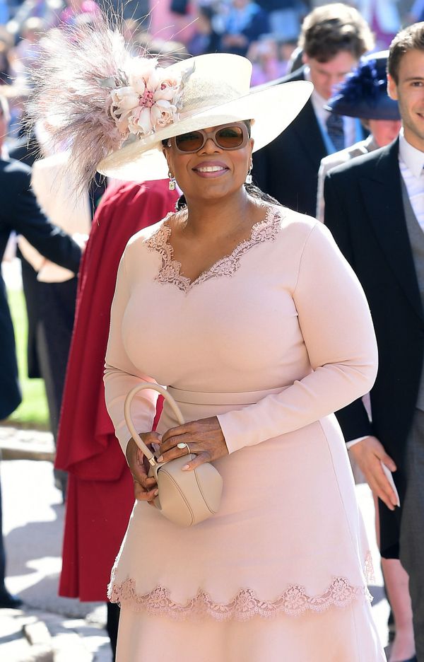 Oprah Winfrey, making her way into the chapel.