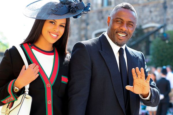 Idris Elba arrives with his fianc&eacute;e (and now wife), Sabrina Dhowre.