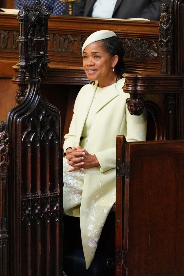 Doria Ragland takes her seat before the ceremony begins.&nbsp;