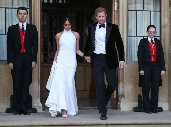 The Duke and Duchess of Sussex off to attend an evening reception at Frogmore House, hosted by the Prince of Wales on May 19.