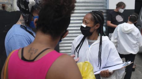 A school in the sprawling favela of Paraisopolis is being used as an isolation center for people with coronavirus.