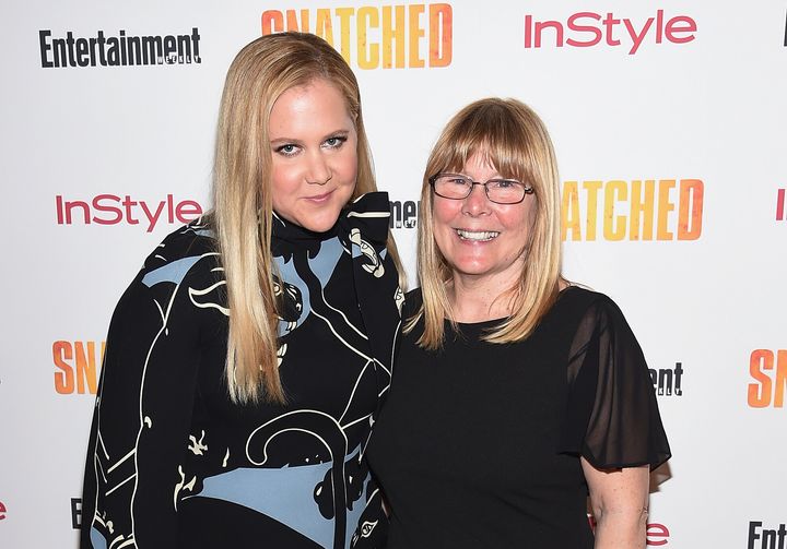 Amy Schumer and her mother, Sandra Schumer, at the New York premiere of the 2017 film "Snatched."