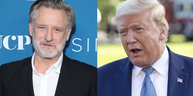 Bill Pullman (left) and Donald Trump.