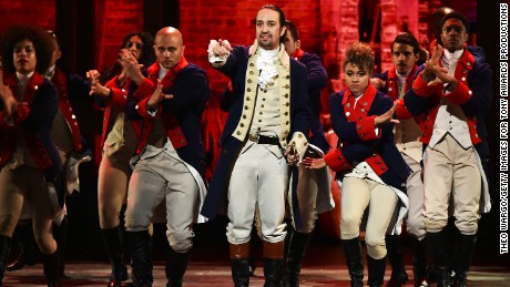 Lin-Manuel Miranda and the cast of &#39;Hamilton&#39; perform onstage during the 70th Annual Tony Awards at The Beacon Theatre on June 12, 2016, in New York City.  