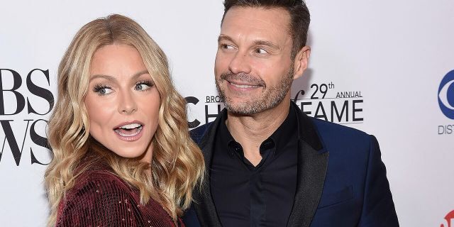 Event honoree Kelly Ripa and Ryan Seacrest attend the Broadcasting &amp; Cable Hall of Fame Awards Anniversary Gala at The Ziegfeld Ballroom on October 29, 2019 in New York City. 