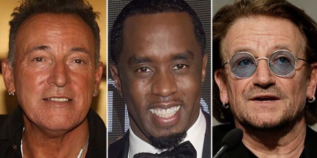 Bruce Springsteen, Diddy and U2's business deals are at risk of being leaked by a group of hackers.