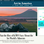 screenshot of Art in America's homepage