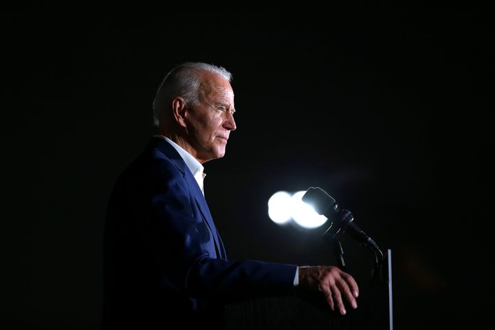 Democratic presidential candidate former Vice President Joe Biden speaks during a campaign event at Tougaloo College on March