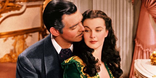 Clark Gable and Vivien Leigh in a publicity still issued for the film, 'Gone with the Wind', 1939.