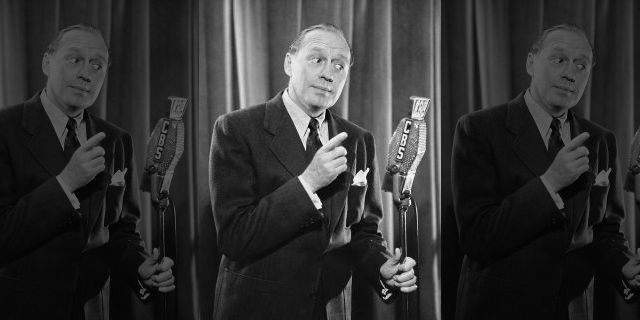 Jack Benny on a radio show at CBS, circa 1933.