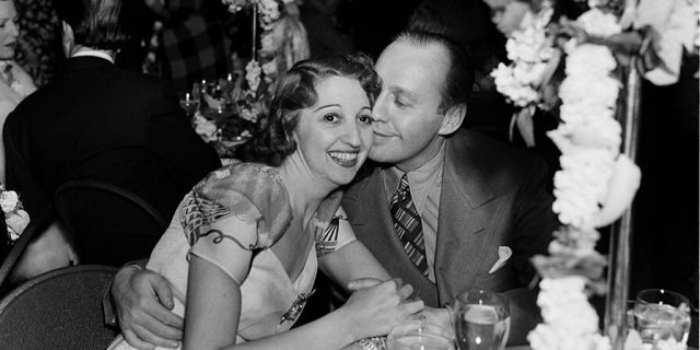 Comedian Jack Benny and wife Mary Livingston attend an event in Los Angeles, California, circa 1940.