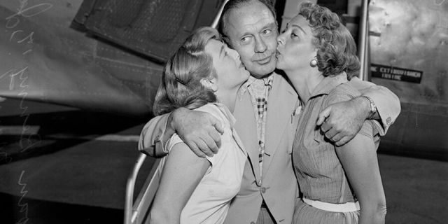 Jack Benny with 17-year-old Joan Benny and Mary Livingstone.