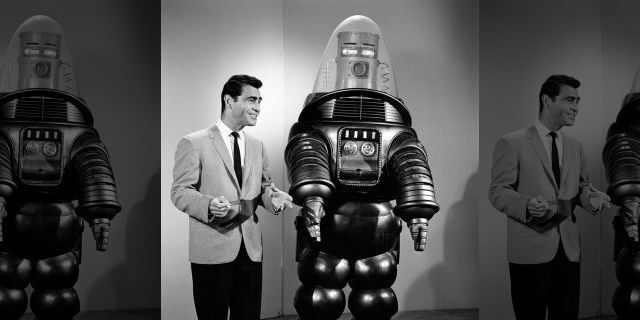 Rod Serling with Robby the Robot.