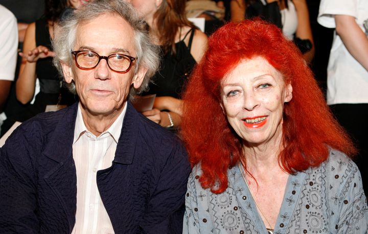 Installation artist Christo, left, and his wife Jeanne-Claude in 2007. The couple frequently collaborated on&nbsp;large scale