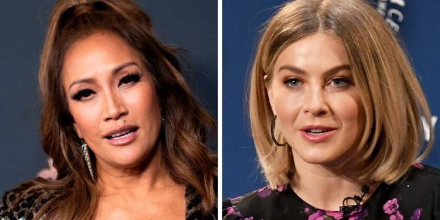 Carrie Ann Inaba (left) offered her support to Julianne Hough (right).