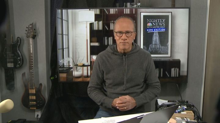 NBC host Lester Holt wears more casual attire for "Nightly News: Kids Edition."