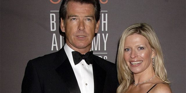  Actor Pierce Brosnan with his daughter Charlotte Brosnan at The Orange British Academy Film Awards (BAFTAs) on February 19, 2006, in London, England.