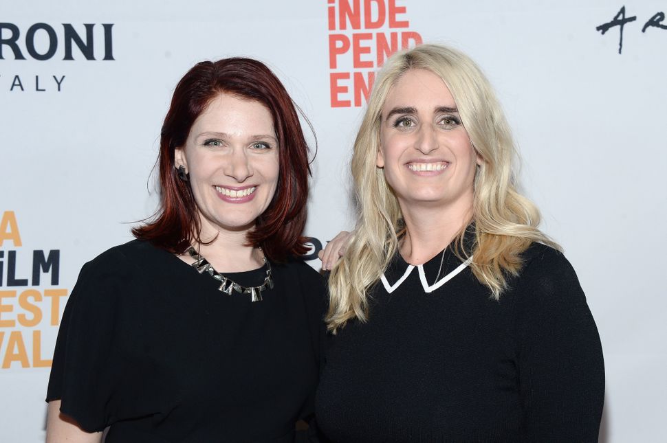 Filmmakers Erica Weiss (left) and Caitlin Parrish on June 6, 2016, in Culver City, California.