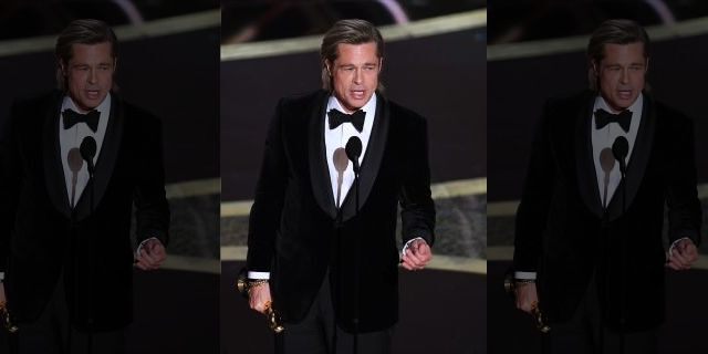 Brad Pitt accepts the Actor in a Supporting Role award for 'Once Upon a Time...in Hollywood' onstage during the 92nd Annual Academy Awards a. (Photo by Kevin Winter/Getty Images)