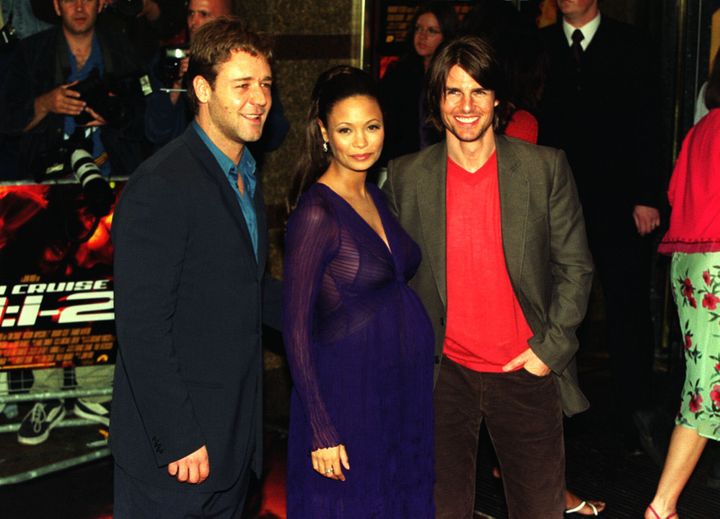 Tom Cruise, Thandie Newton and Russelll Crowe arrive for the premiere of&nbsp;"Mission: Impossible 2" at the Empire cinema Le