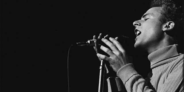 Art Garfunkel of Simon and Garfunkel performs on stage at the Monterey Pop Festival on June 16 1967 in Monterey, Calif.