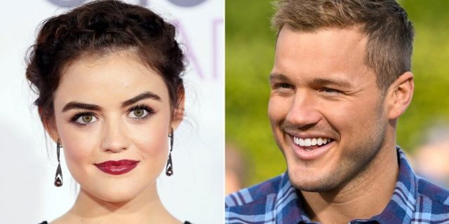 Actress Lucy Hale, left, who raved about "Bachelor" star Colton Underwood, right, two years ago, reportedly reached out to him following his split from finalist Cassie Randolph.