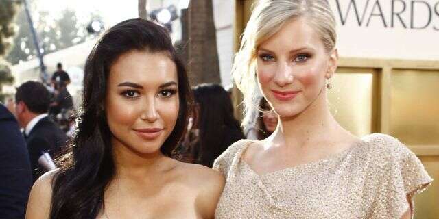 Pictured: (l-r) Naya Rivera, Heather Morris arrive at the 68th Annual Golden Globe Awards held at the Beverly Hilton Hotel on January 16, 2011.