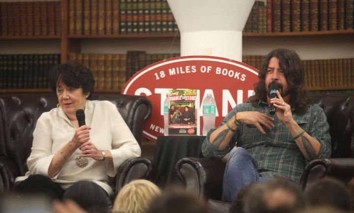 Dave Grohl and his mother, Virginia Grohl, attend a 2017 event in New York City to promote her book, &ldquo;From Cradle to St