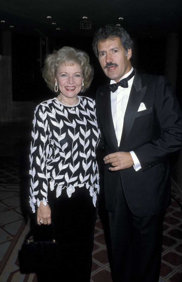 Alex Trebek with possible "Jeopardy!" successor&nbsp;Betty White.