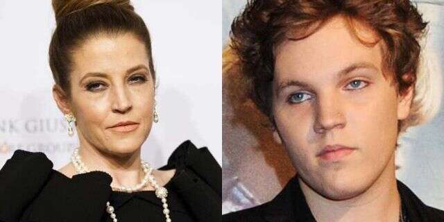 Lisa Marie Presley (left) and Benjamin Keough.