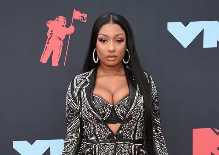 Megan Thee Stallion arrives at the MTV Video Music Awards in 2019.&nbsp;