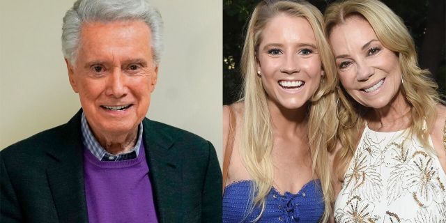 Regis Philbin (left) died at 88 of natural causes. He received a tribute from actress Cassidy Gifford, daughter of Philbin's former television co-host Kathie Lee Gifford.