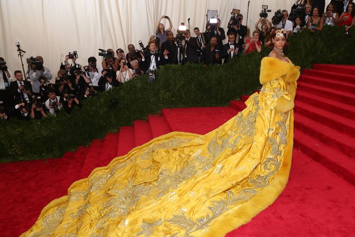 Rihanna attends "China: Through the Looking Glass", the 2015 Costume Institute Gala, at Metropolitan Museum of Art in New Yor