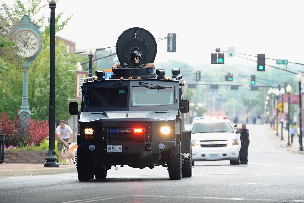The violent response of law enforcement agencies to the protests that broke out in Ferguson, Missouri, in August 2014 further