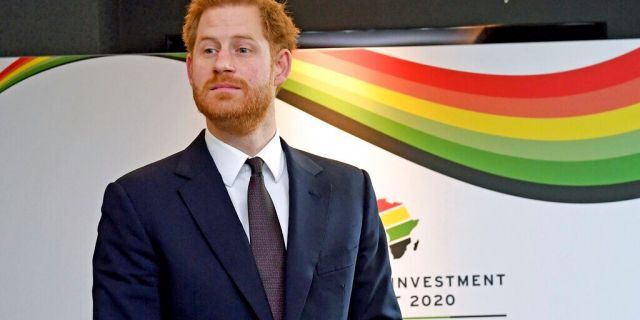 Britain's Prince Harry attends the UK Africa Investment Summit in London on Jan. 20.