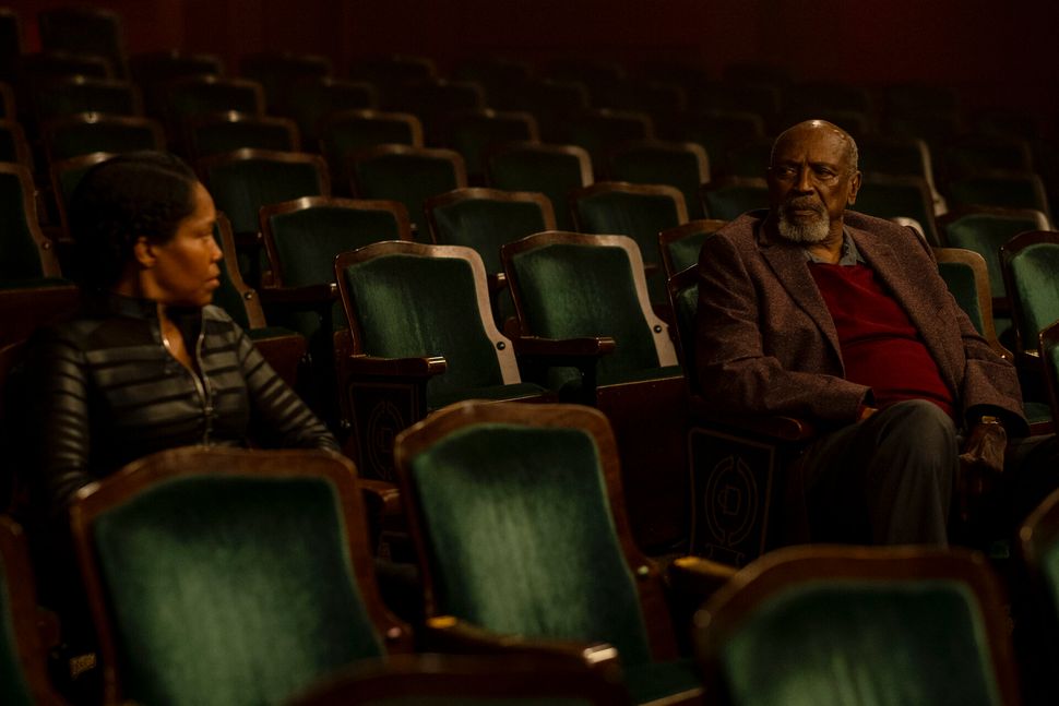 Regina King and Louis Gossett Jr. in "Watchmen," a show that addresses the history of white supremacy in America.