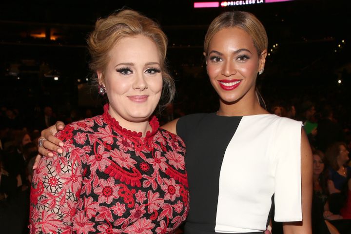 Adele and Beyonc&eacute; in 2013.