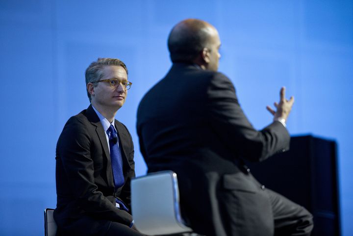In this 2015 photo,&nbsp;Christian Madsbjerg of Red Associates (left) listens to Raj Nair, executive vice president and chief
