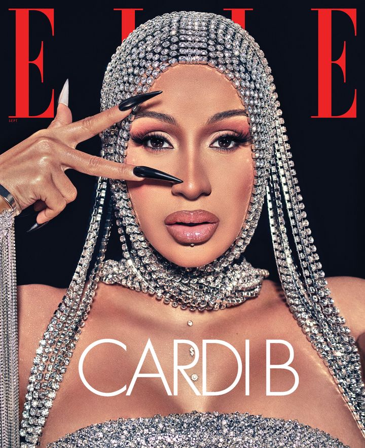 Cardi B covers Elle magazine's September issue. 