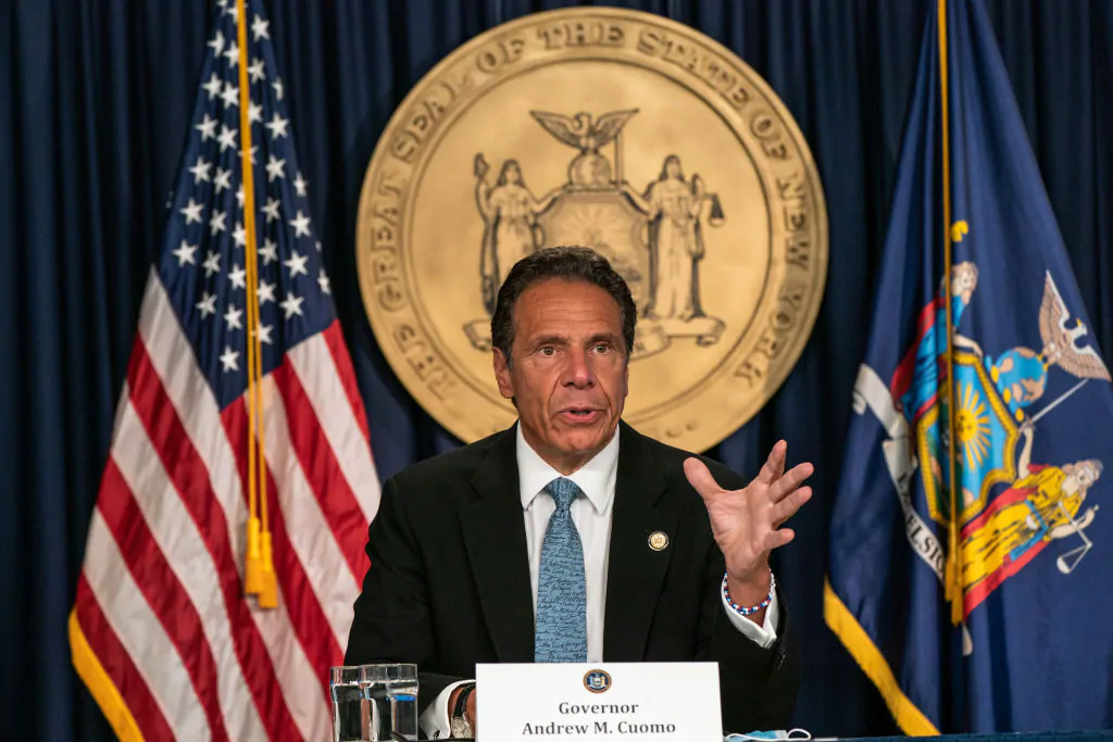 New York Governor Cuomo Holds Briefing In New York