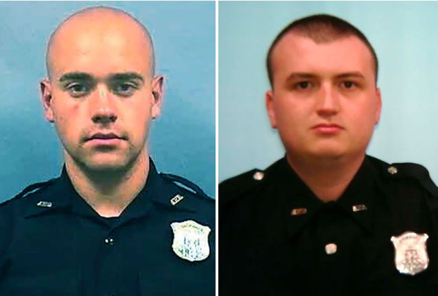 Rolfe (left), who authorities said fatally shot Brooks, and Devin Brosnan (right). Rolfe was immediately fired from the Atlan