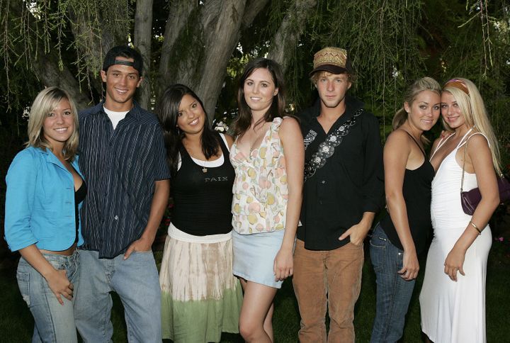 Kristin Cavallari, Stephen Colletti, Lauren Conrad and other cast members of MTV's "Laguna Beach: The Real Orange County" (Ph