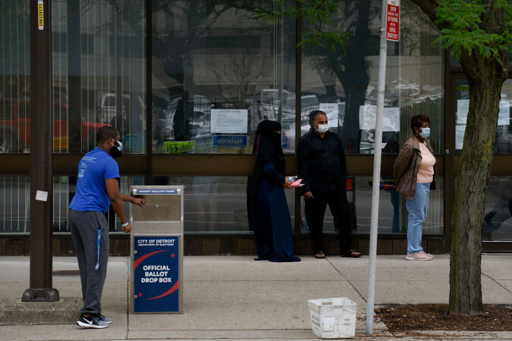 Michigan Voters Visit The Polls For State's Primary Election