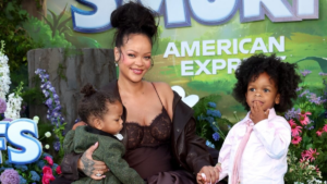 Rihanna and son Riot join A$AP Rocky onstage in Copenhagen